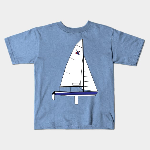 Vanguard 15 Sailboat Kids T-Shirt by CHBB